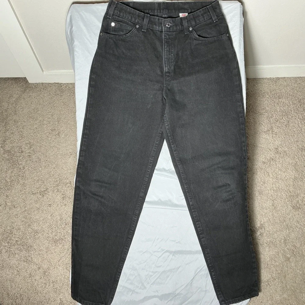 Levi's 560 Jeans Mens 33x32‎ Black Orange Tab Loose Fit Tapered Leg Made in USA